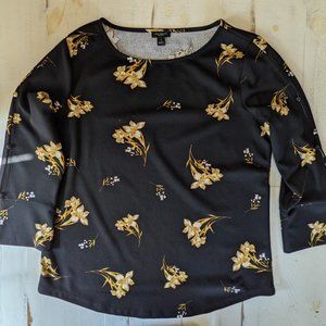 Ann Taylor Factory Black Blouse - Medium